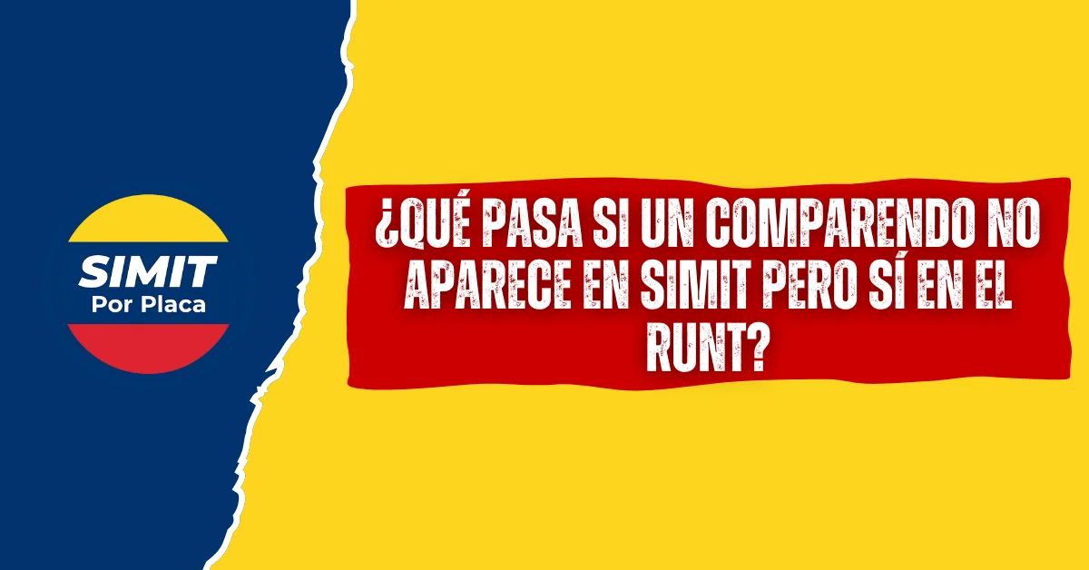 ¿Qué pasa si un Comparendo No Aparece en SIMIT Pero sí en el RUNT?